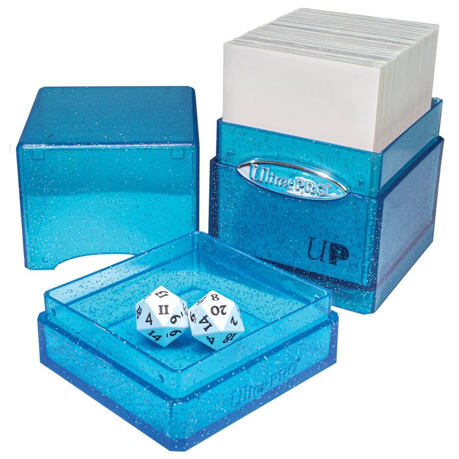 Ultra PRO: Glitter Satin Tower Blue Deck Box Moonveil Games