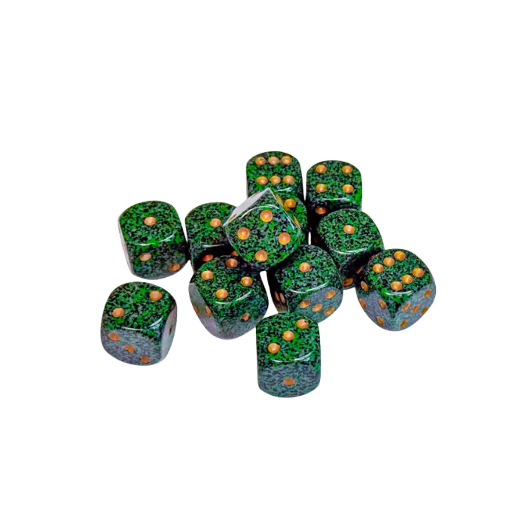 Chessex Speckled Golden Recon 16mm d6 Dice Block (12 dice) Moonveil Games