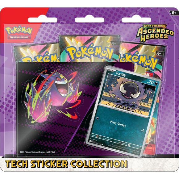 pokemon tcg tech cards Pokémon TCG: Mega Evolution 2.5: Ascended Heroes: Sticker Collection GASTLY Terapagos Mega Evolve Your Sticker Bloom Tender Art Card Decks:Sliver Swarm