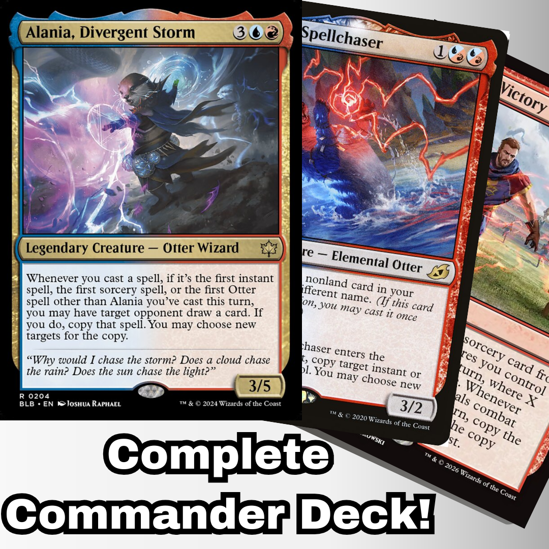 otter deck mtg commander EDH Deck Alania, Divergent Storm 100 Magic Cards Custom Deck Izzet Spells Otters Type:Tyranid Swarm ox-tcg FOIL QUEEN BRAHNE X4