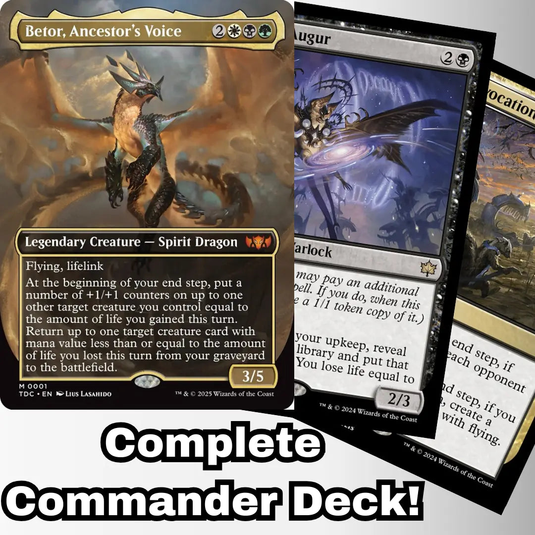 MTG Commander EDH Deck Betor, Ancestor's Voice 100 Magic Cards Custom Deck Abzan Life Gain & Life Loss MTG Commander EDH Deck Betor, Ancestor's Voice 100 Magic Cards Custom Deck Abzan Life Gain & Life Loss