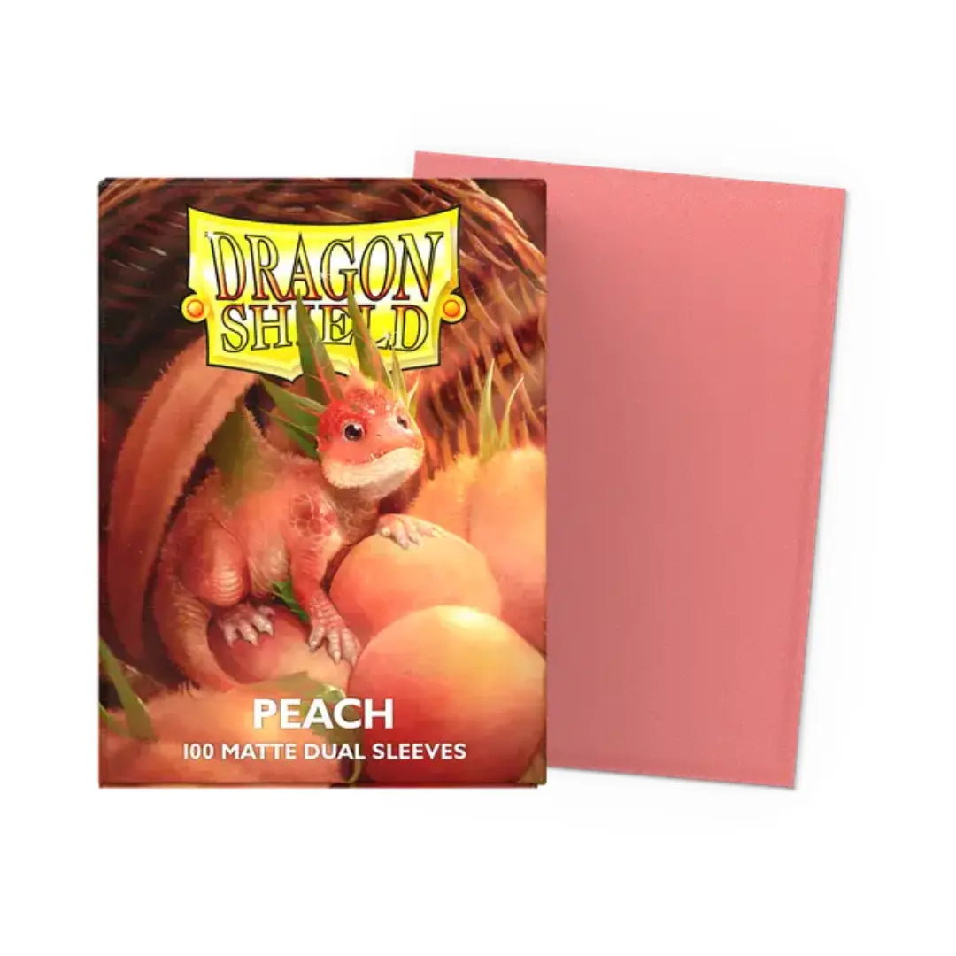 Dragon Shield Peach - Matte Dual Sleeves - Standard Size Moonveil Games