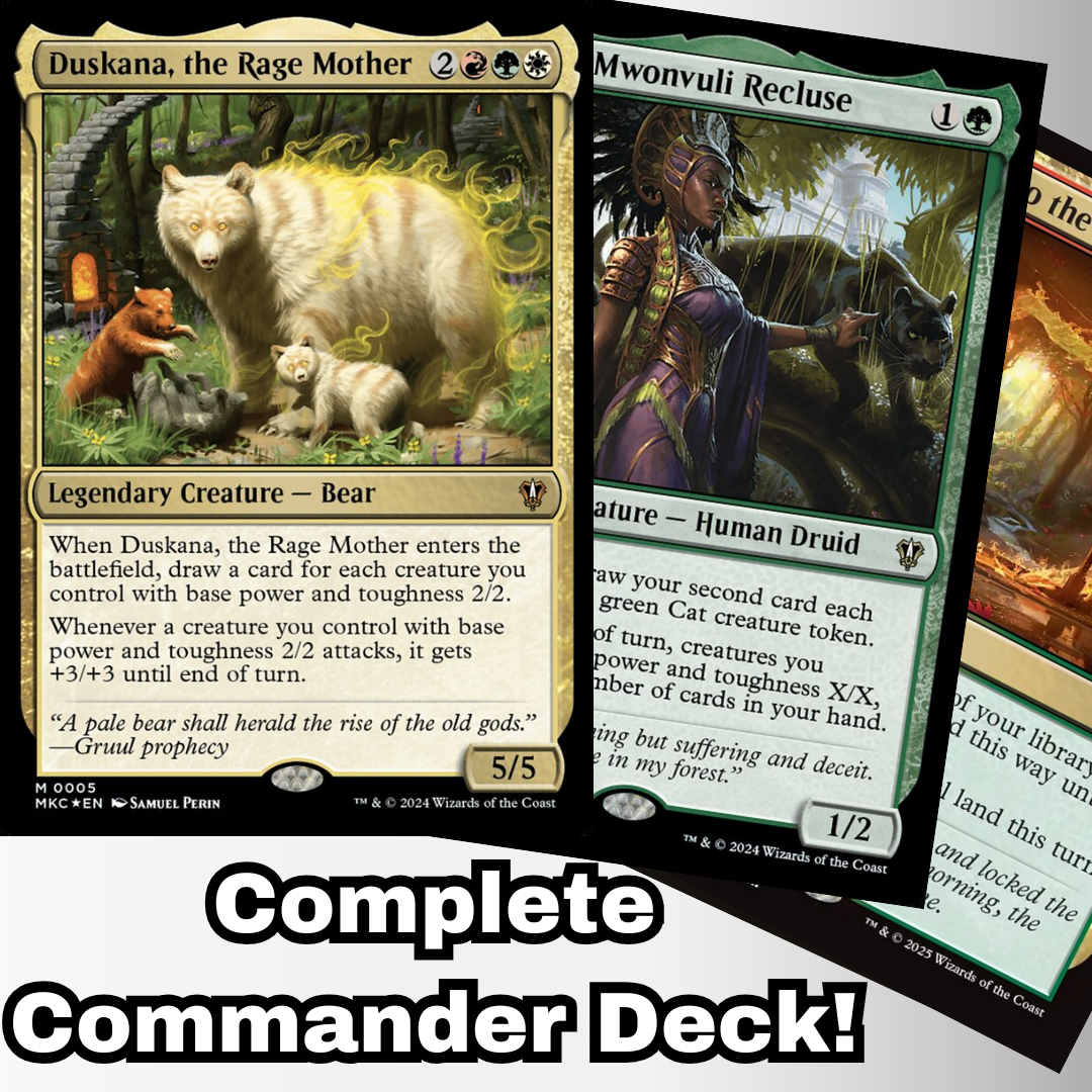 MTG Commander Deck EDH Deck Duskana, the Rage Mother 100 Magic Cards Moonveil Games MTG Commander Deck EDH Deck Duskana, the Rage Mother 100 Magic Cards Moonveil Games