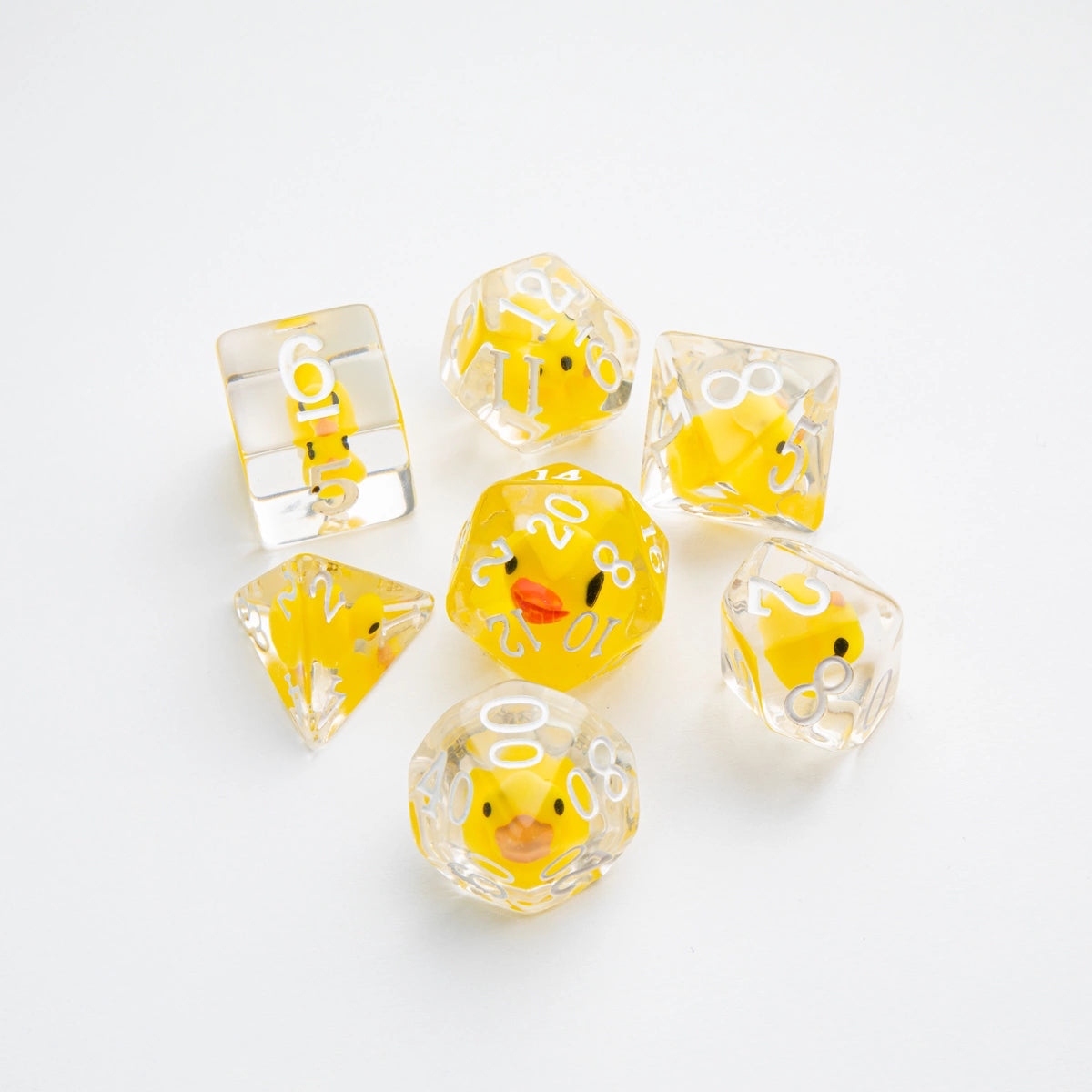 GameGenic: 7-Set Embraced Series: Rubber Duck RPG Dice Set Moonveil Games