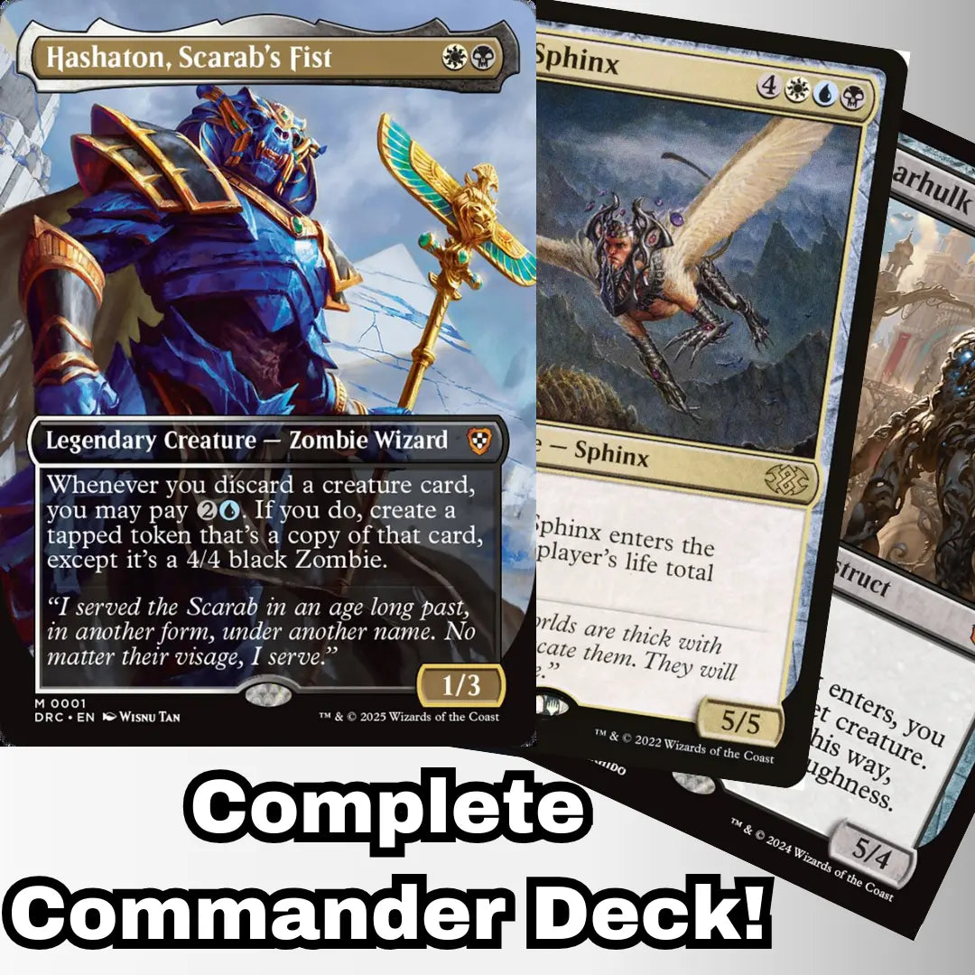 MTG Commander Deck EDH Deck Hashaton, Scarab's Fist 100 Magic Cards Custom Deck Aetherdrift Esper Discard MTG Commander Deck EDH Deck Hashaton, Scarab's Fist 100 Magic Cards Custom Deck Aetherdrift Esper Discard