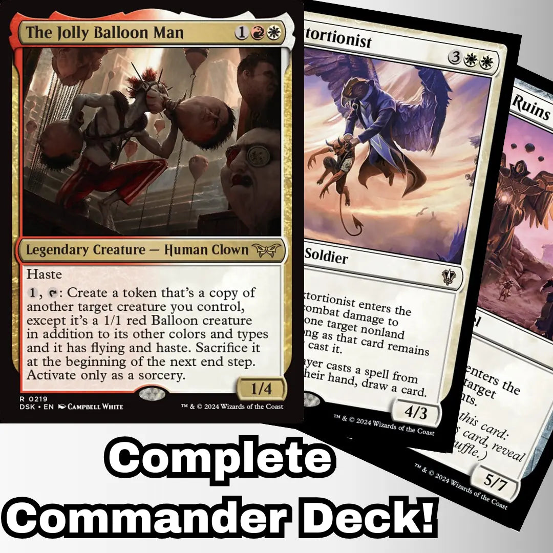 MTG Commander Deck EDH Deck The Jolly Balloon Man 100 Magic Cards Moonveil Games MTG Commander Deck EDH Deck The Jolly Balloon Man 100 Magic Cards Moonveil Games