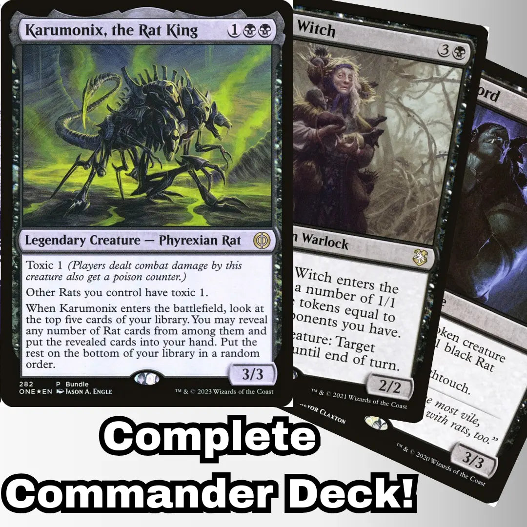 マジック：ザ・ギャザリング Rats/Infect custom MTG commander deck MTG Commander Rat Deck EDH Deck Karumonix, the Rat King 100 Magic