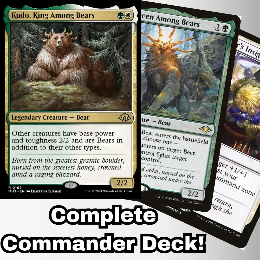 MTG Commander Deck EDH Deck Kudo, King Among Bears 100 Magic Cards MTG Commander Deck EDH Deck Kudo, King Among Bears 100 Magic Cards