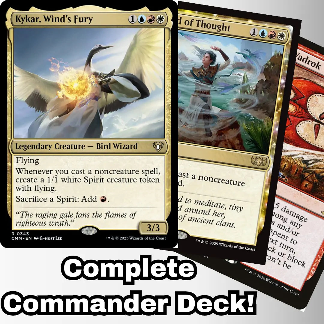 MTG Commander EDH Kykar, Wind's Fury 100 Magic Cards Custom Moonveil Games MTG Commander EDH Kykar, Wind's Fury 100 Magic Cards Custom Moonveil Games