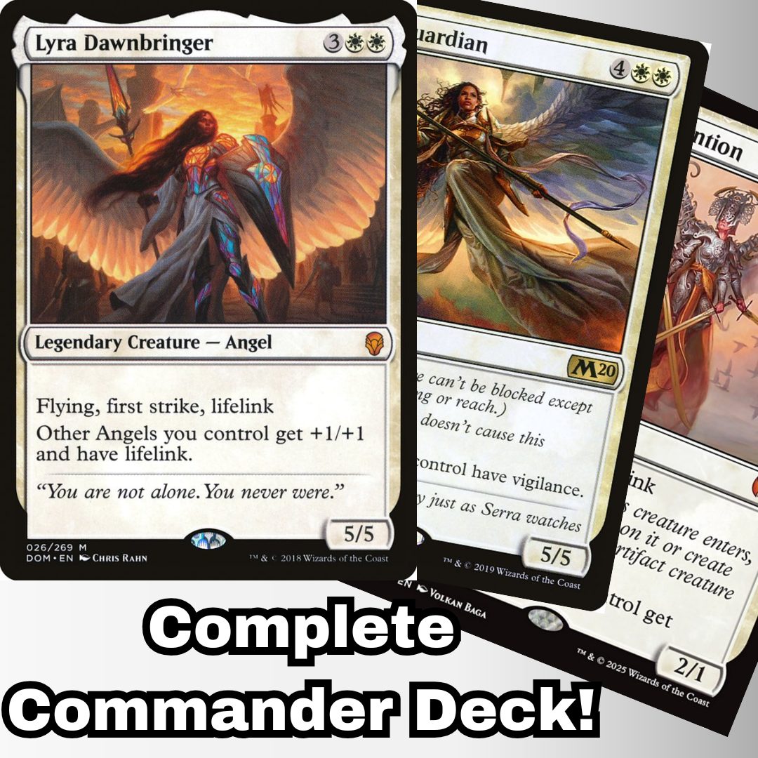 MTG Commander Angel Deck EDH Deck Lyra Dawnbringer 100 Magic Cards Moonveil Games MTG Commander Angel Deck EDH Deck Lyra Dawnbringer 100 Magic Cards Moonveil Games