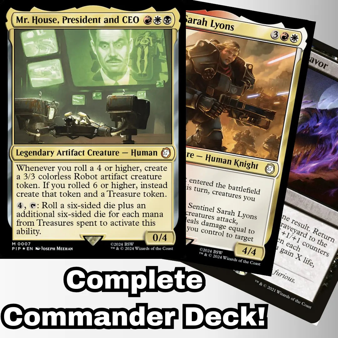 MTG Commander EDH Deck Mr. House, President and CEO 100 Magic Cards Moonveil Games MTG Commander EDH Deck Mr. House, President and CEO 100 Magic Cards Moonveil Games