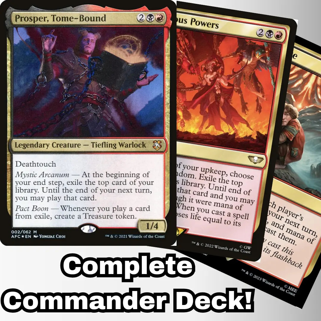 MTG Commander EDH Deck Prosper, Tome-Bound 100 Magic Cards Custom Deck Moonveil Games MTG Commander EDH Deck Prosper, Tome-Bound 100 Magic Cards Custom Deck Moonveil Games