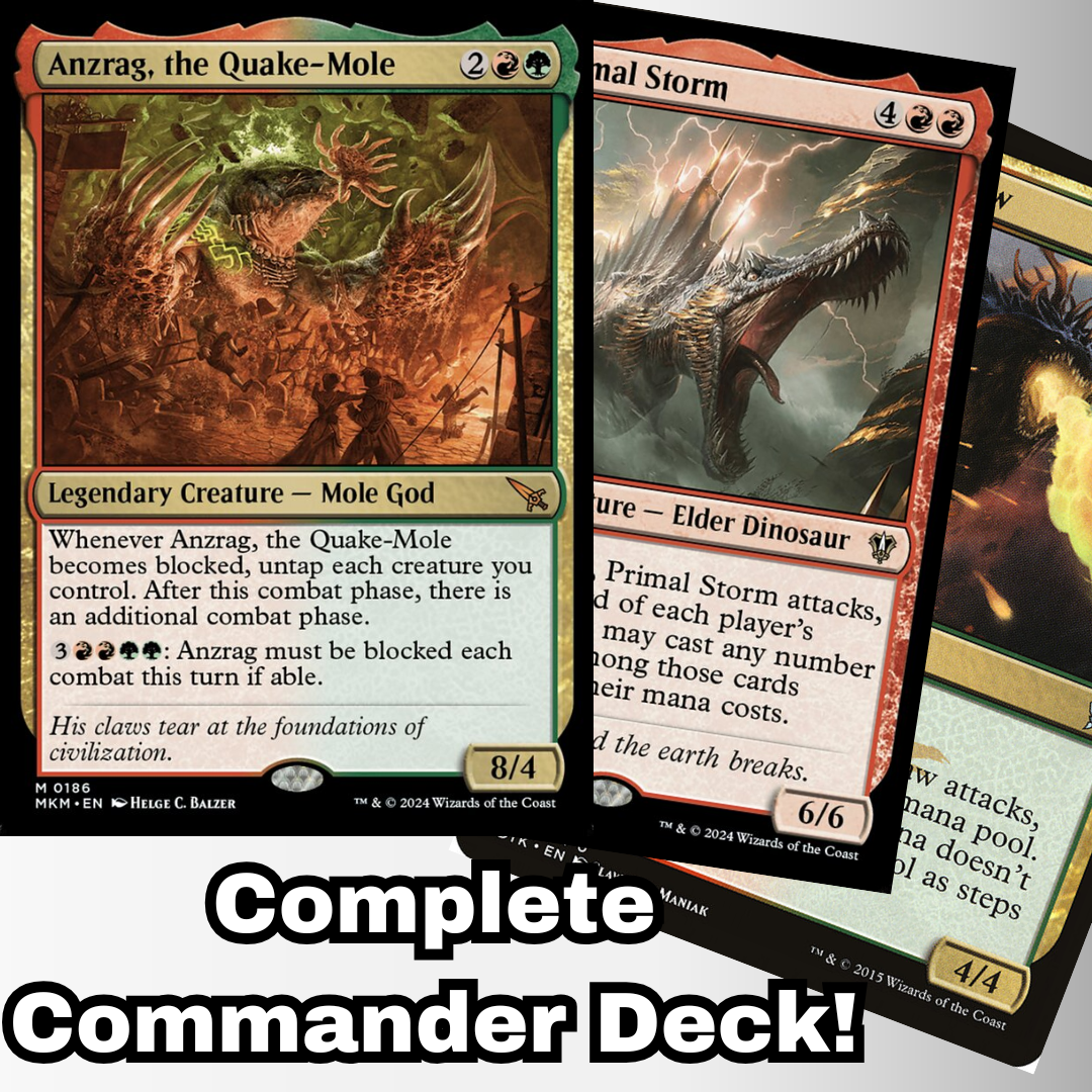 mtg card mole Commander Deck EDH Deck Anzrag, the Quake-Mole 100 Magic Cards – Moonveil Games Tabletop art list of transformers mtg Wood Species:Black Limba