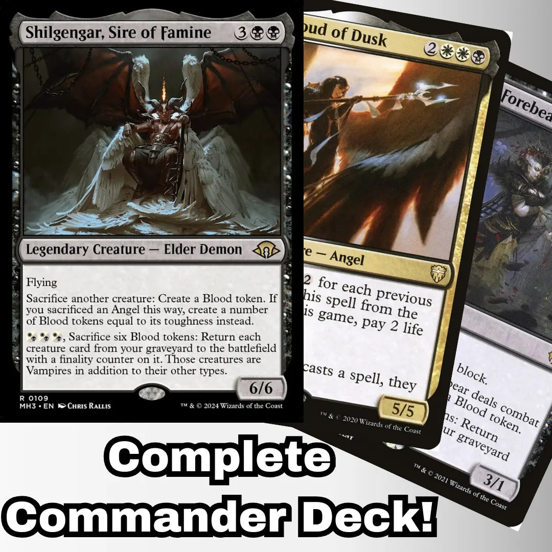 MTG Commander EDH Deck Shilgengar, Sire of Famine 100 Magic Cards Moonveil Games MTG Commander EDH Deck Shilgengar, Sire of Famine 100 Magic Cards Moonveil Games