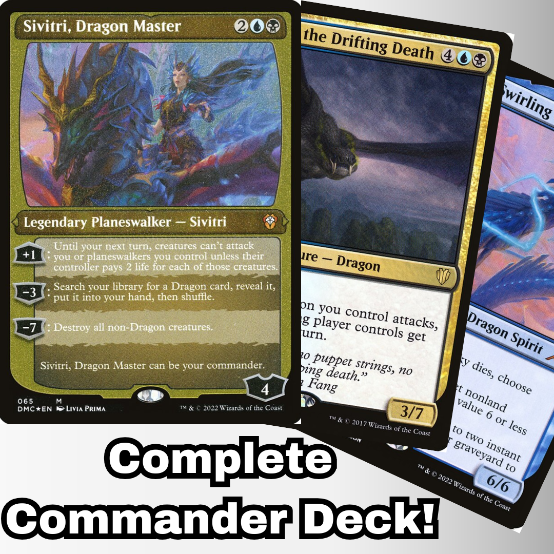 mtg dragon commander deck 2017 MTG Commander Deck EDH Deck Sivitri, Dragon Master 100 Magic Cards – Moonveil Games
