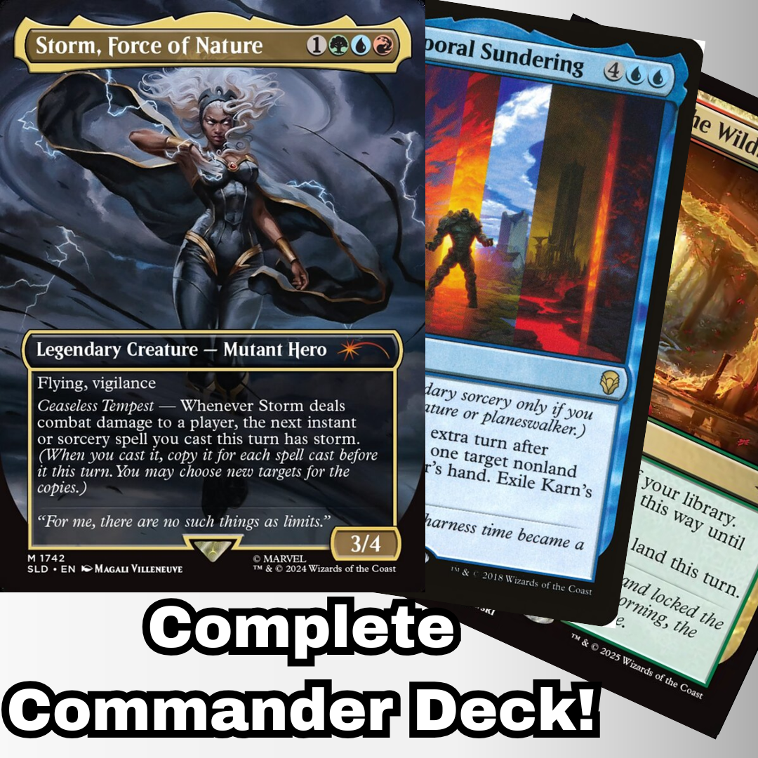 MTG Commander Deck EDH Deck Storm, Force of Nature 100 Magic Cards Custom  Deck Storm Marvel