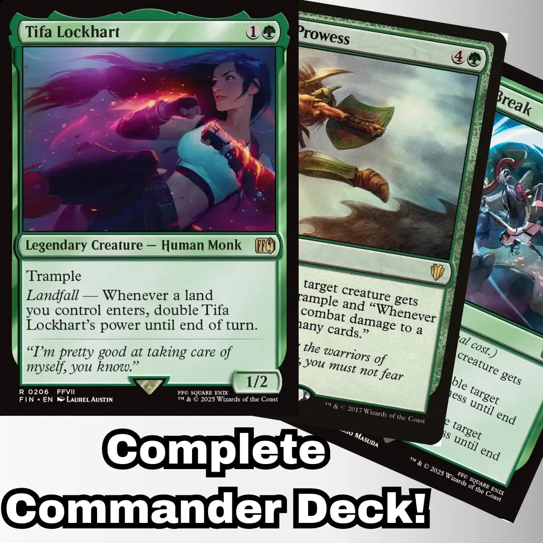 MTG Commander Deck Tifa Lockhart 100 Magic Cards EDH Final Fantasy Green MTG Commander Deck Tifa Lockhart 100 Magic Cards EDH Final Fantasy Green