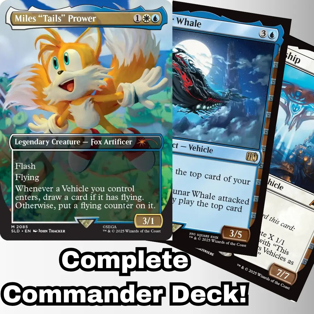 MTG Commander Deck EDH Deck Miles "Tails" Prower 100 Magic Cards Moonveil Games MTG Commander Deck EDH Deck Miles "Tails" Prower 100 Magic Cards Moonveil Games