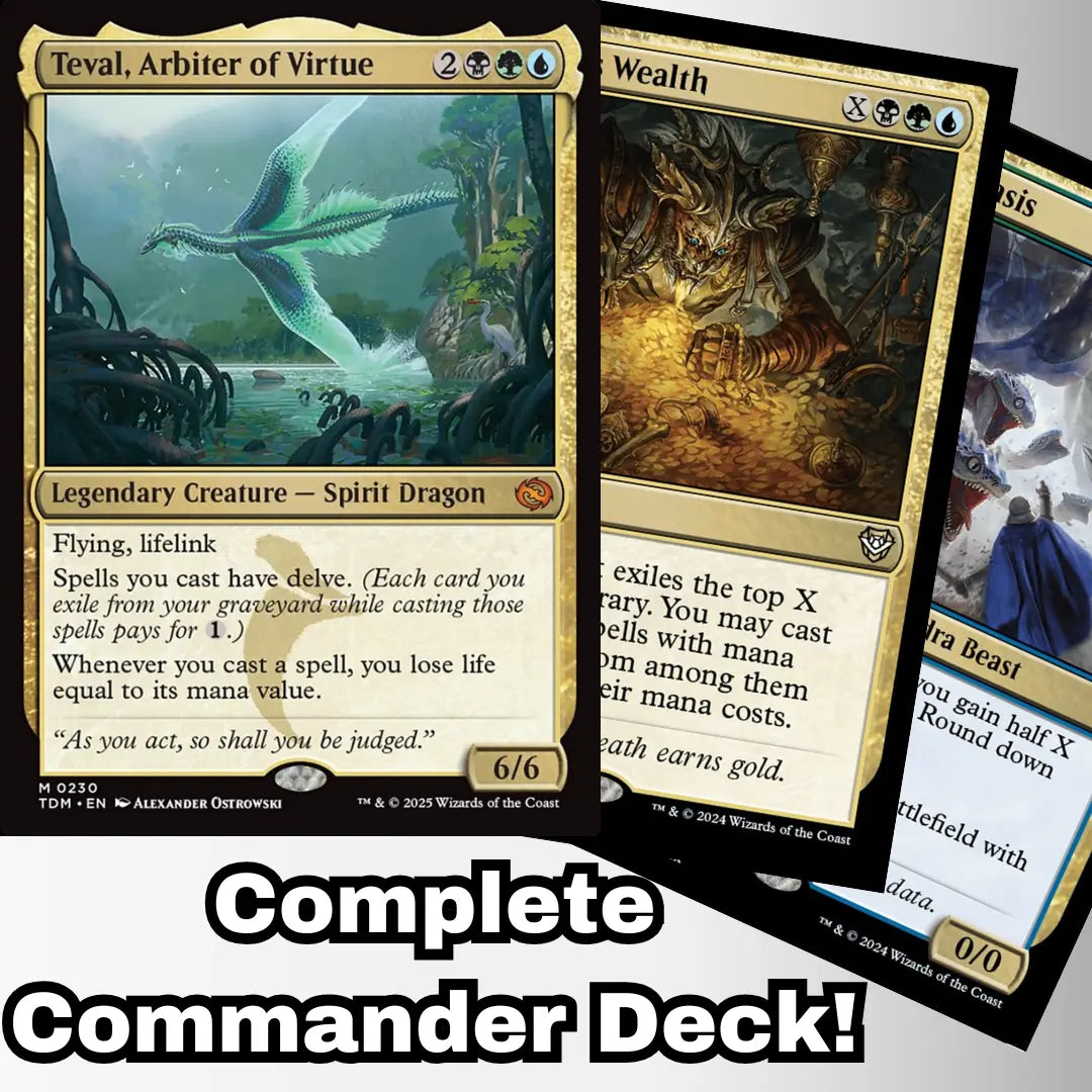 MTG Commander EDH Deck Teval, Arbiter of Virtue 100 Cards Custom Delve Sultai MTG Commander EDH Deck Teval, Arbiter of Virtue 100 Cards Custom Delve Sultai