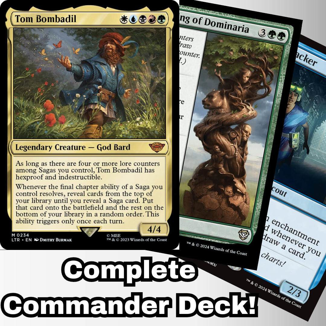 tom bombadil mtg card MTG Commander Deck EDH Deck Tom Bombadil 100 Magic Cards Custom Deck Sagas  Enchantments
