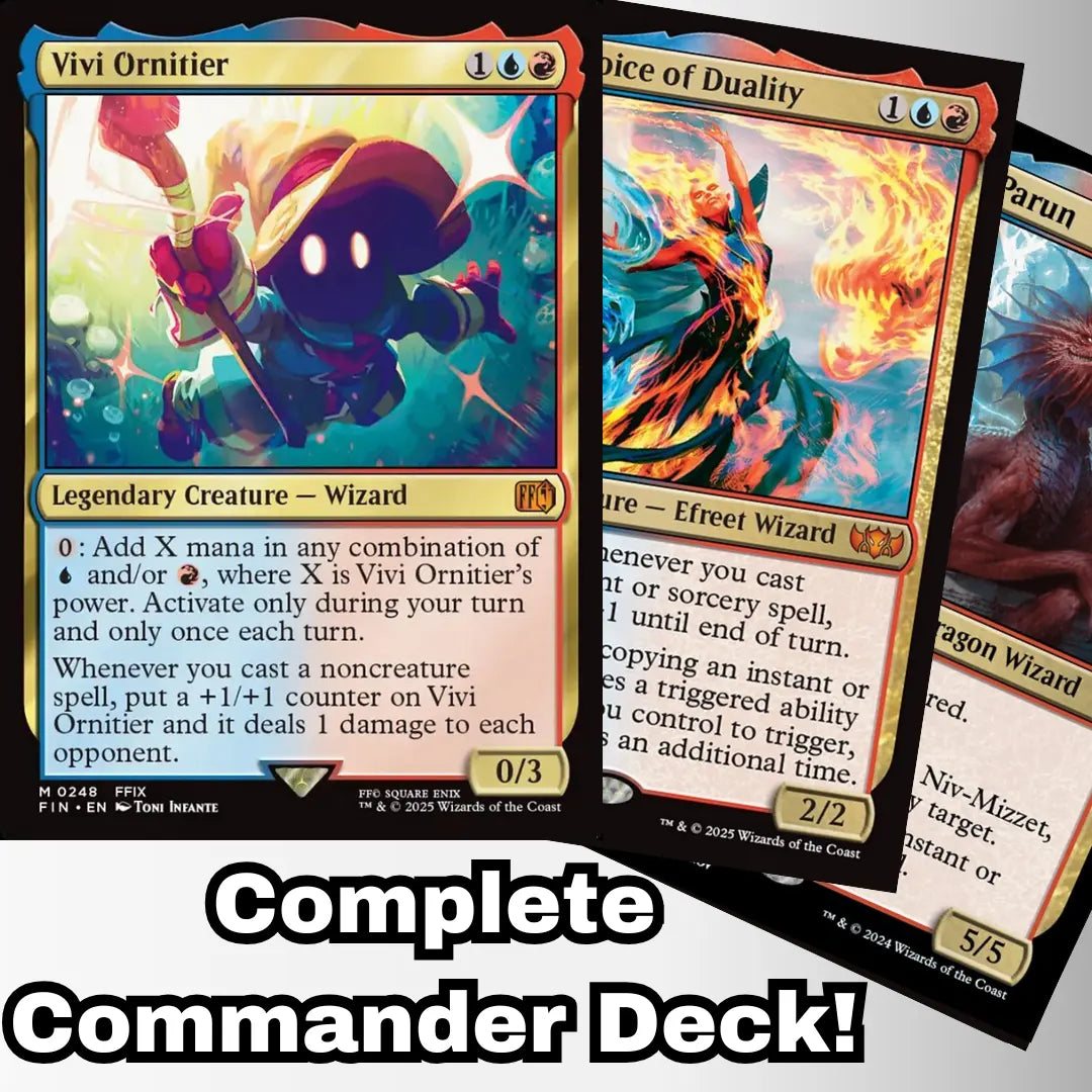 MTG Commander EDH Deck Vivi Ornitier 100 Cards Custom Deck Izzet Final Moonveil Games MTG Commander EDH Deck Vivi Ornitier 100 Cards Custom Deck Izzet Final Moonveil Games