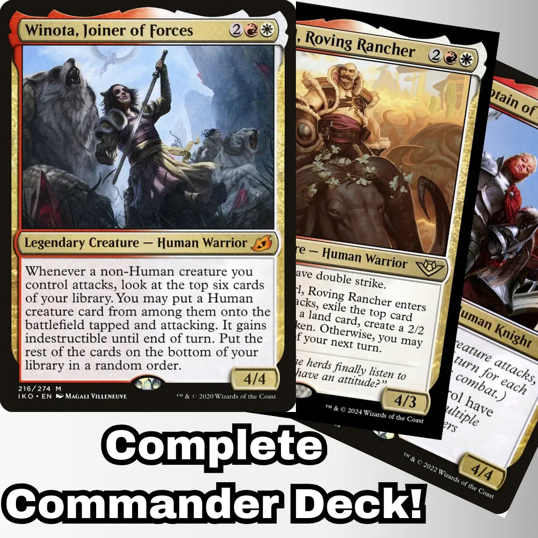 MTG Commander Deck EDH Deck Winota, Joiner of Forces 100 Magic Cards Moonveil Games MTG Commander Deck EDH Deck Winota, Joiner of Forces 100 Magic Cards Moonveil Games
