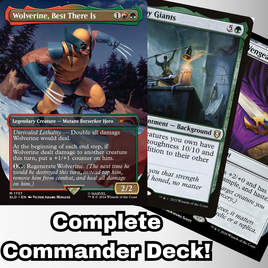 MTG Commander Deck EDH Deck Wolverine, Best There Is 100 Magic Cards Custom Deck Marvel Gruul Combat MTG Commander Deck EDH Deck Wolverine, Best There Is 100 Magic Cards Custom Deck Marvel Gruul Combat