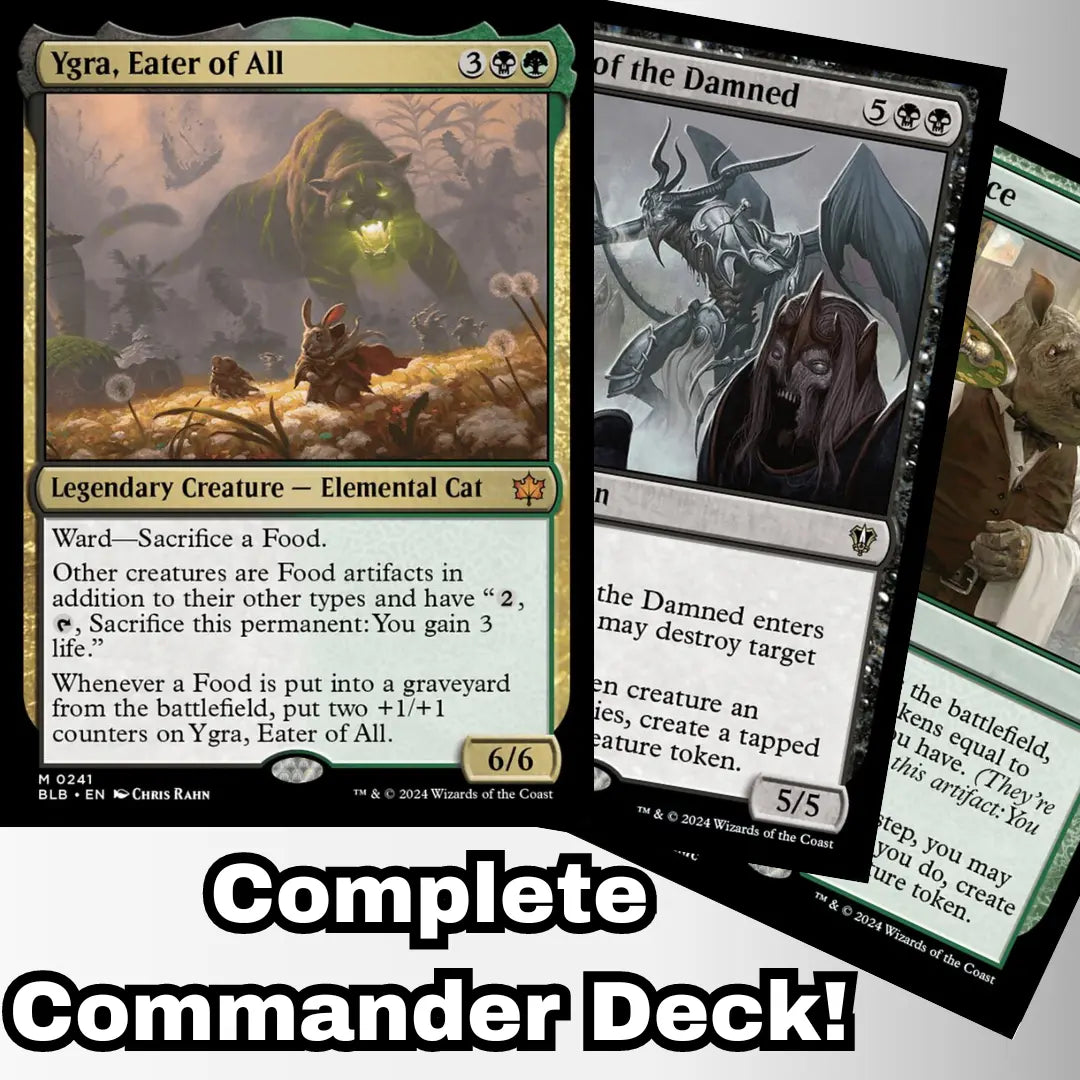 MTG Commander Deck EDH Deck Commander Ygra, Eater of All 100 Magic Cards Custom Deck Bloomburrow Food MTG Commander Deck EDH Deck Commander Ygra, Eater of All 100 Magic Cards Custom Deck Bloomburrow Food