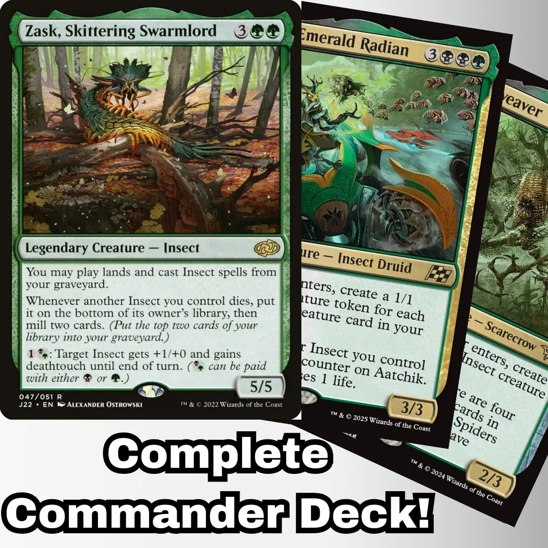 MTG Commander Deck EDH Deck Zask, Skittering Swarmlord 100 Magic