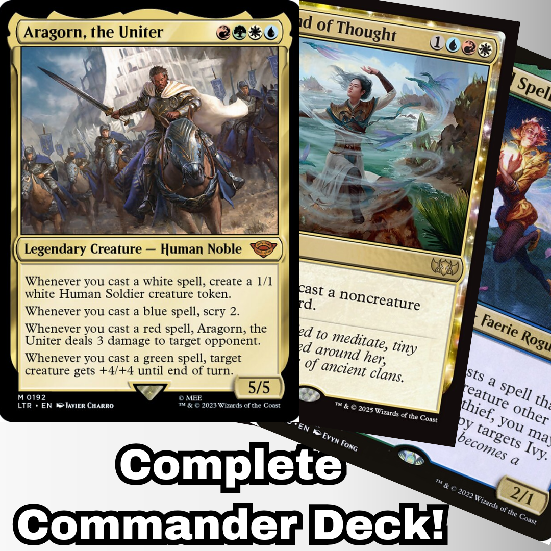 MTG Commander Deck EDH Deck Aragorn, the Uniter 100 Magic Cards Custom Deck  Lord of the Rings