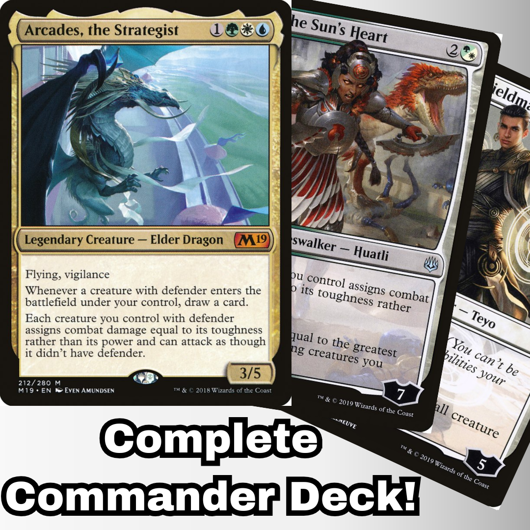 Magic: The Gathering 'Arcades, The Strategist' WALLS Toughness Matters Commander Deck - 100 Cards Magic: The Gathering 'Arcades, The Strategist' WALLS Toughness Matters Commander Deck - 100 Cards