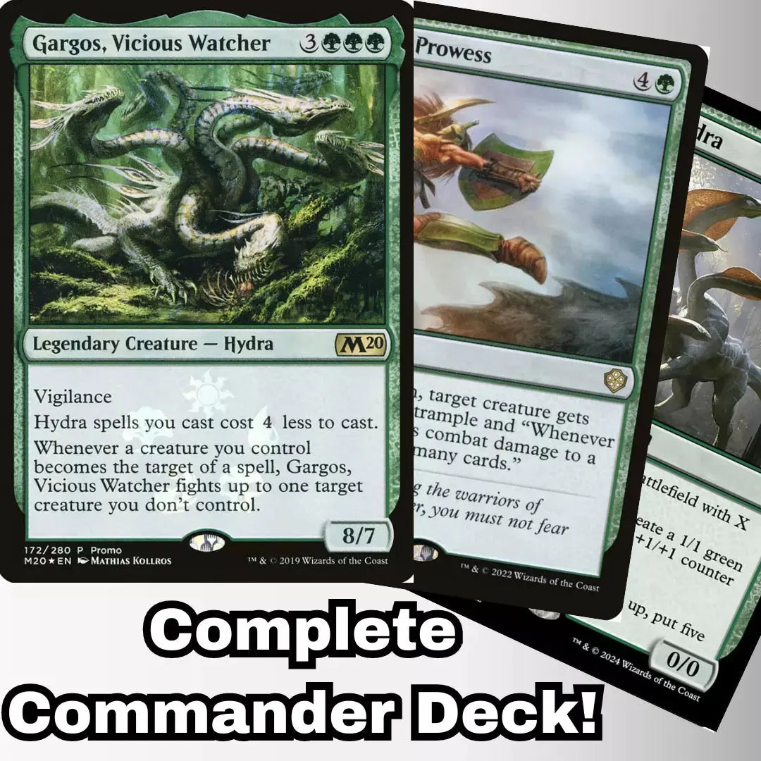 MTG Commander Deck EDH Deck Gargos, Vicious Watcher 100 Magic Cards Moonveil Games MTG Commander Deck EDH Deck Gargos, Vicious Watcher 100 Magic Cards Moonveil Games