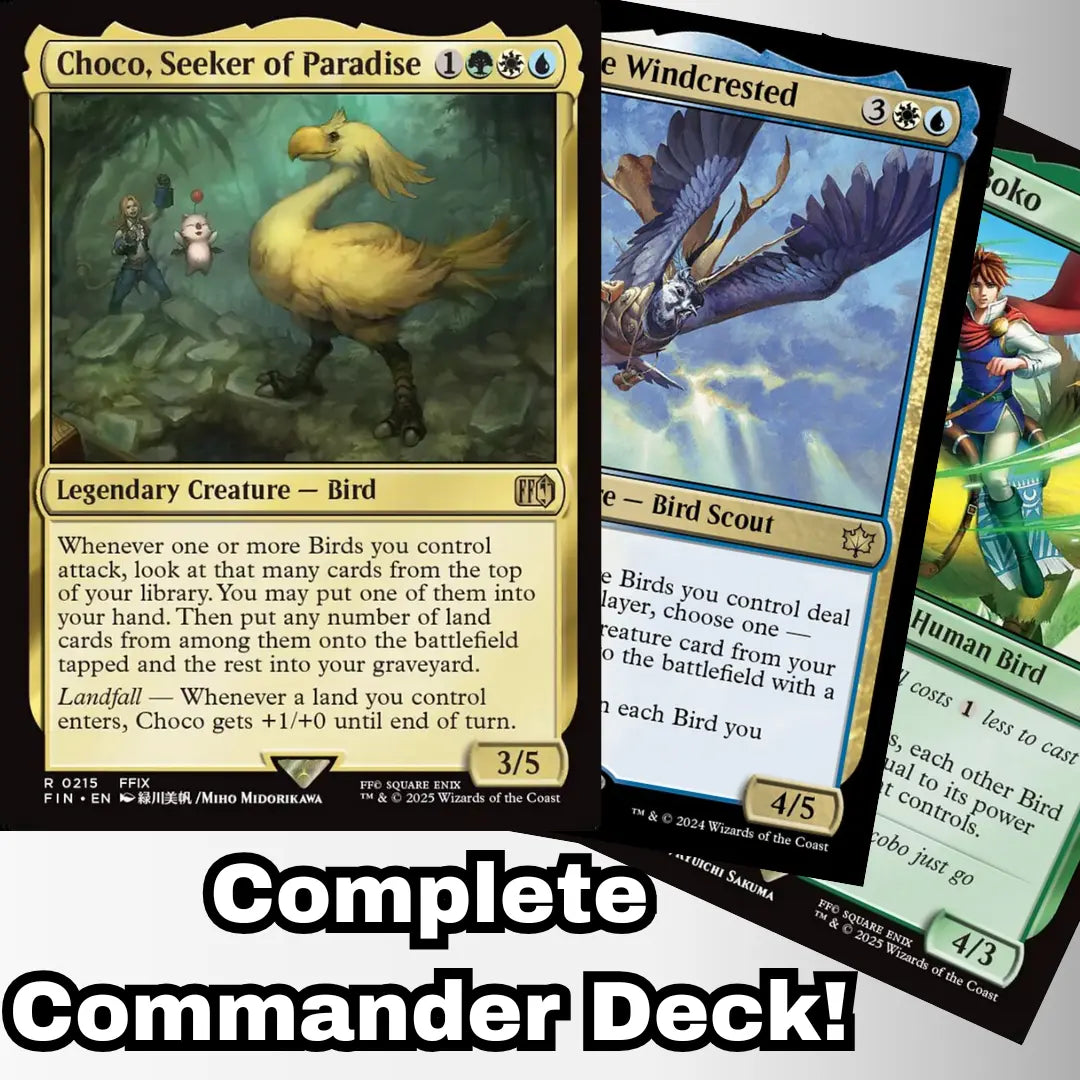 MTG Commander Deck Choco, Seeker of Paradise 100 Magic Cards EDH Final Moonveil Games MTG Commander Deck Choco, Seeker of Paradise 100 Magic Cards EDH Final Moonveil Games