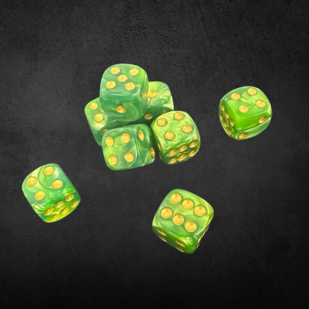 Marbled Six Sided Dice (16mm) Moonveil Games