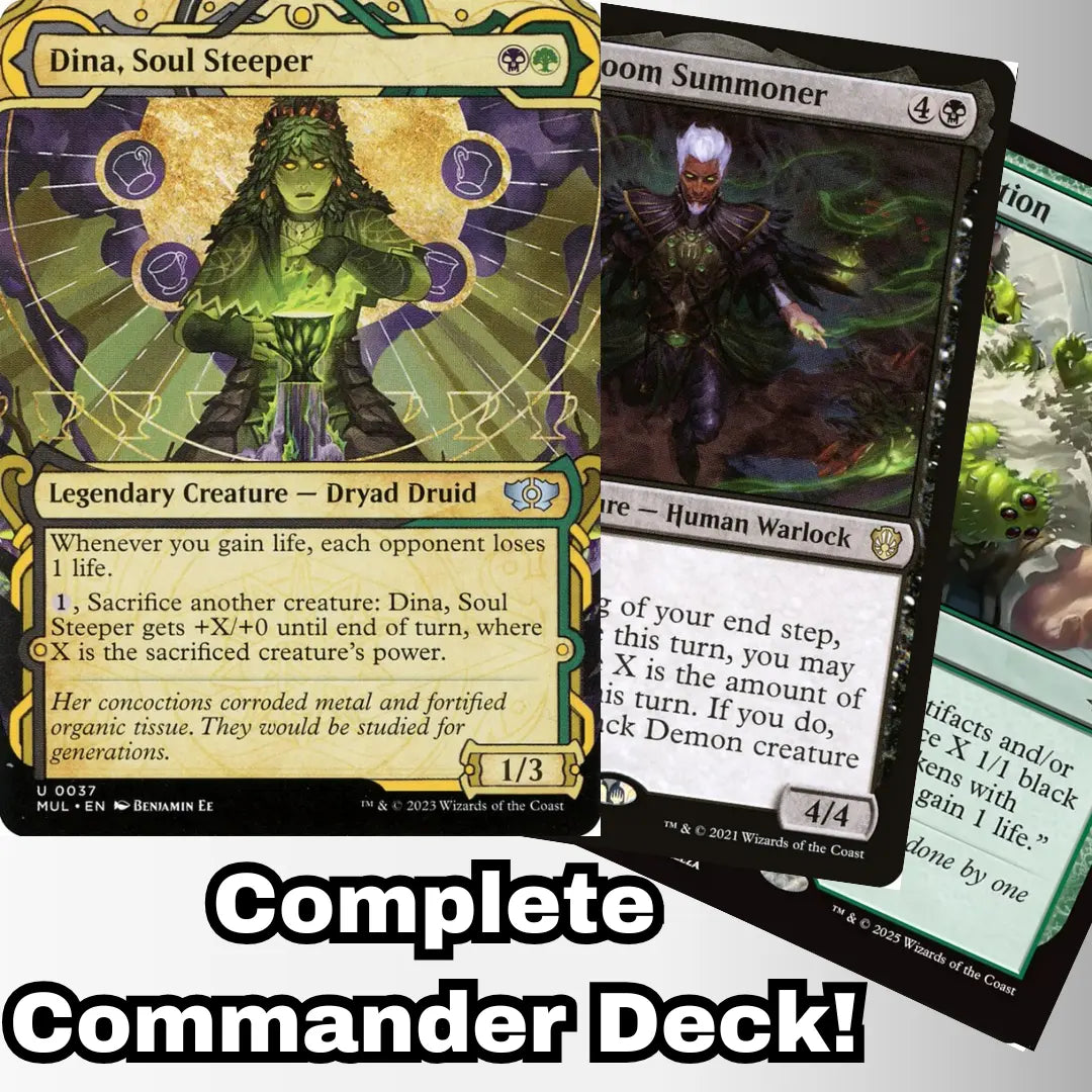 MTG Commander Deck EDH Deck Dina, Soul Steeper 100 Magic Cards Custom Deck Life Gain MTG Commander Deck EDH Deck Dina, Soul Steeper 100 Magic Cards Custom Deck Life Gain