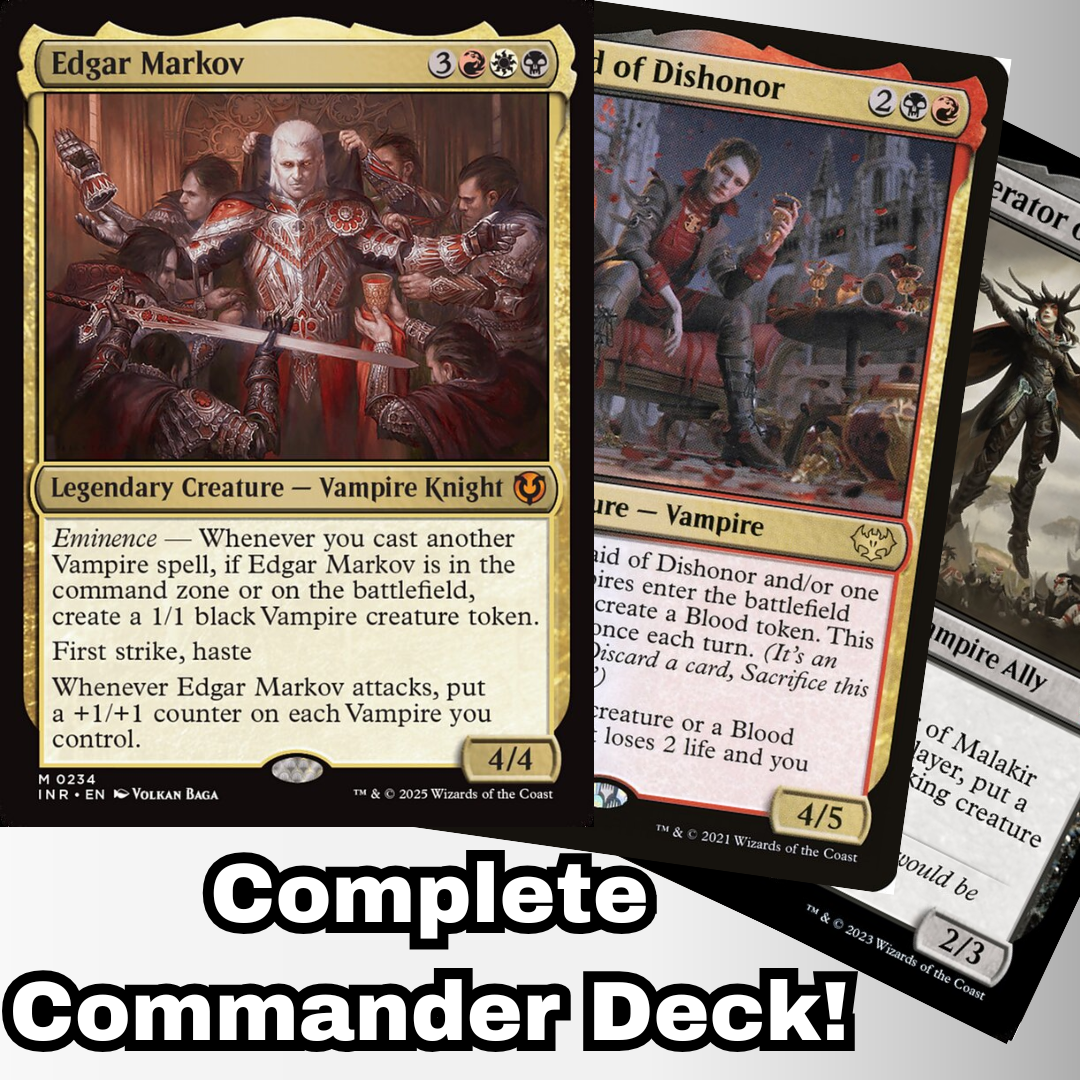 mtg vampire commander precon Deck EDH Deck Edgar Markov 100 Magic Cards Custom Deck Vampires Feline Ferocity Style:Cloud Planet's Champion MTG Collector Booster Boxes: review-es
