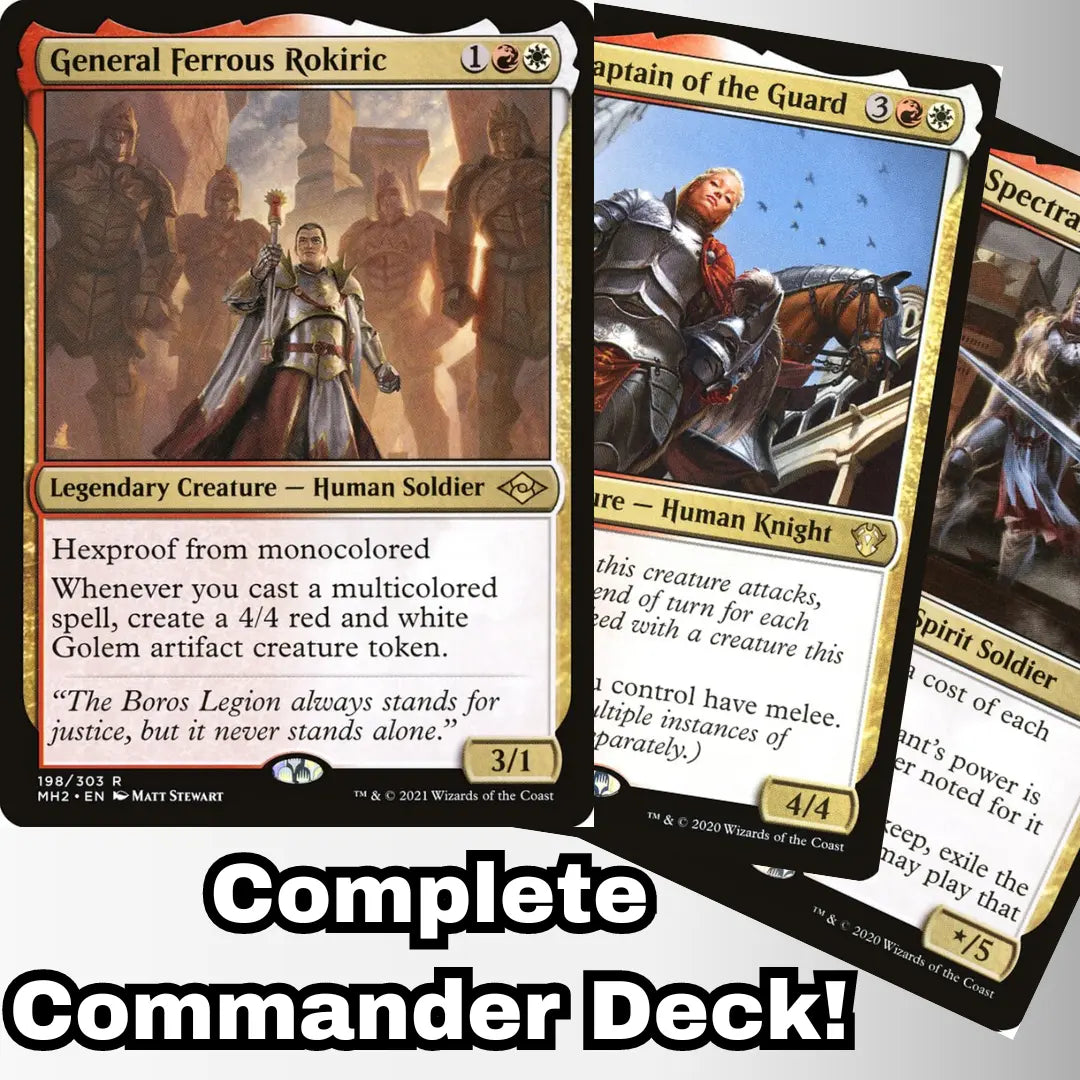 MTG Commander Deck EDH Deck General Ferrous Rokiric 100 Magic Cards Moonveil Games MTG Commander Deck EDH Deck General Ferrous Rokiric 100 Magic Cards Moonveil Games