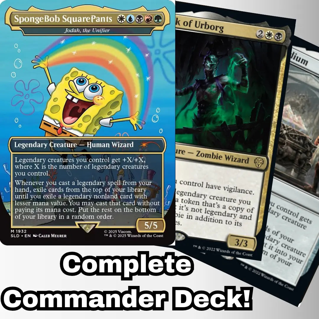 MTG Commander Deck EDH Deck SpongeBob SquarePants 100 Magic Cards Moonveil Games MTG Commander Deck EDH Deck SpongeBob SquarePants 100 Magic Cards Moonveil Games