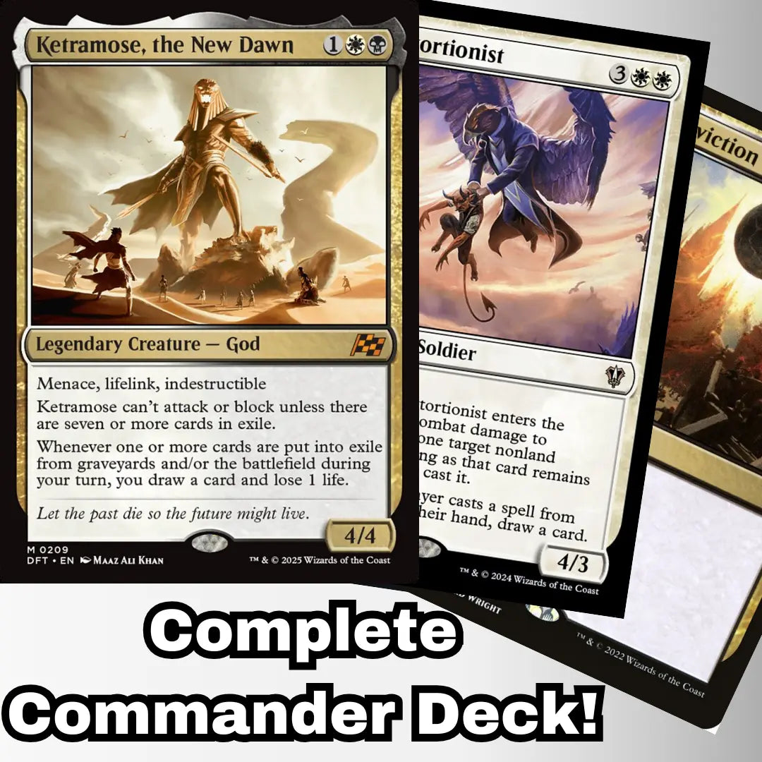 MTG Commander Deck EDH Deck Ketramose, the New Dawn 100 Magic Cards Custom Deck Aetherdrift Orzhov Exile MTG Commander Deck EDH Deck Ketramose, the New Dawn 100 Magic Cards Custom Deck Aetherdrift Orzhov Exile