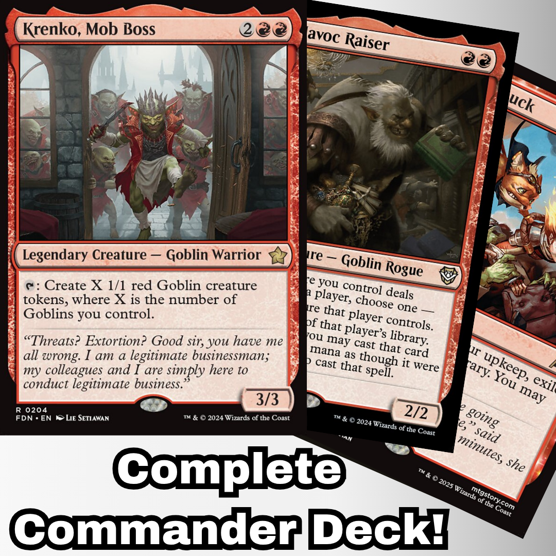 mtg goblin commander deck list EDH Deck Krenko, Mob Boss 100 Magic Cards Custom Deck Goblins Red back-in-stock 6 How the Deck Multiverse Set Review: Modern Style:Elven Empire
