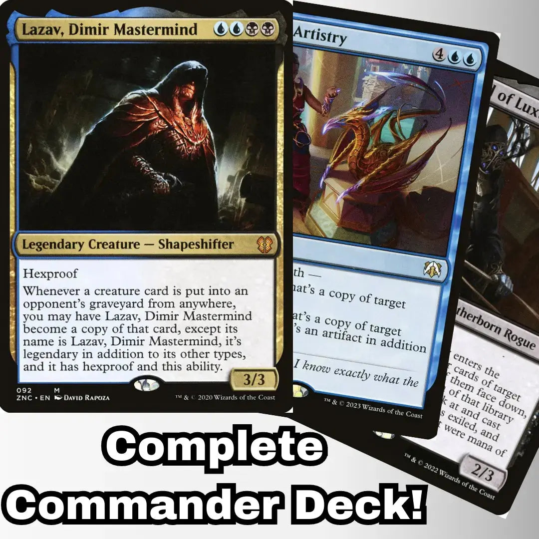 MTG Commander Deck EDH Deck Lazav, Dimir Mastermind 100 Magic Cards Moonveil Games MTG Commander Deck EDH Deck Lazav, Dimir Mastermind 100 Magic Cards Moonveil Games