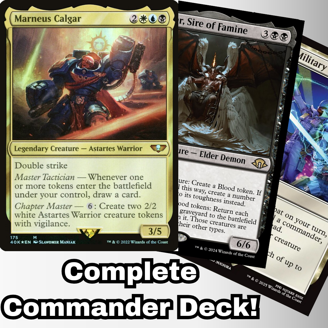 mtg wh40k cards MTG Commander Deck EDH Deck Marneus Calgar 100 Magic Cards Custom Deck – Moonveil Games
