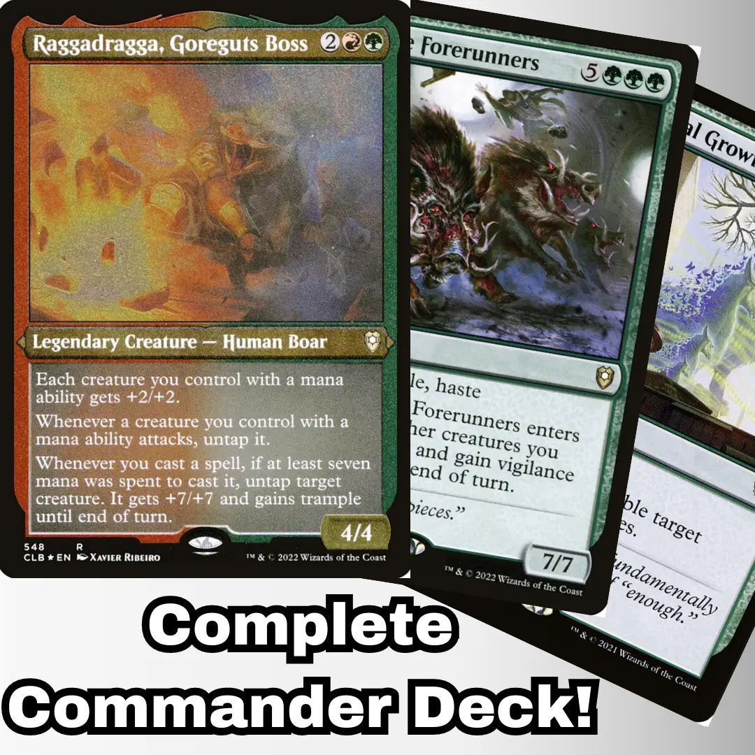 MTG Commander Deck EDH Deck Raggadragga, Goreguts Boss 100 Magic Cards Moonveil Games MTG Commander Deck EDH Deck Raggadragga, Goreguts Boss 100 Magic Cards Moonveil Games
