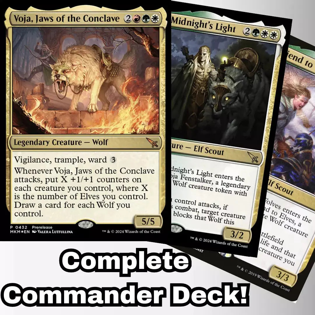 MTG Commander Deck EDH Deck Voja Jaws of the Conclave 100 Magic Cards Moonveil Games MTG Commander Deck EDH Deck Voja Jaws of the Conclave 100 Magic Cards Moonveil Games