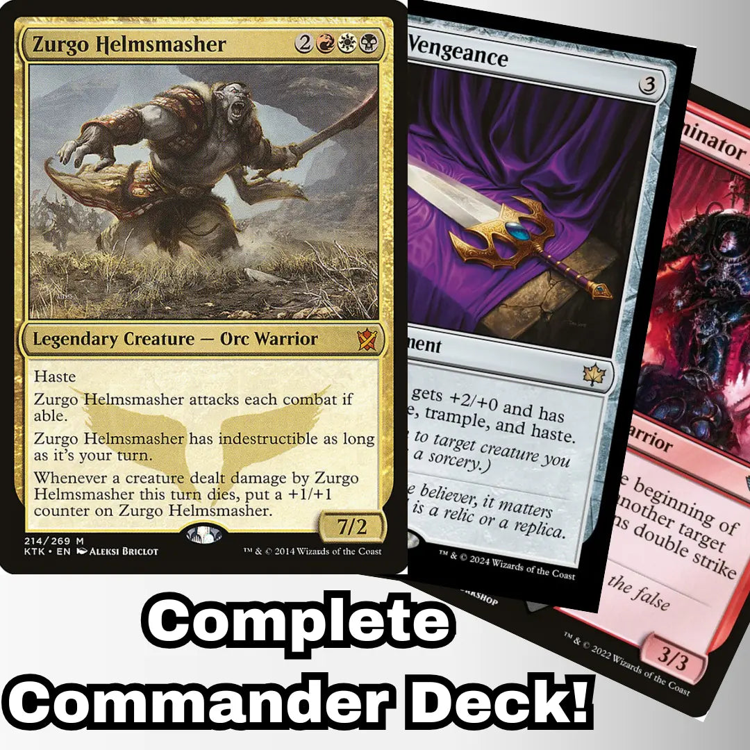 MTG Commander EDH Zurgo Helmsmasher 100 Magic Cards Custom Moonveil Games MTG Commander EDH Zurgo Helmsmasher 100 Magic Cards Custom Moonveil Games