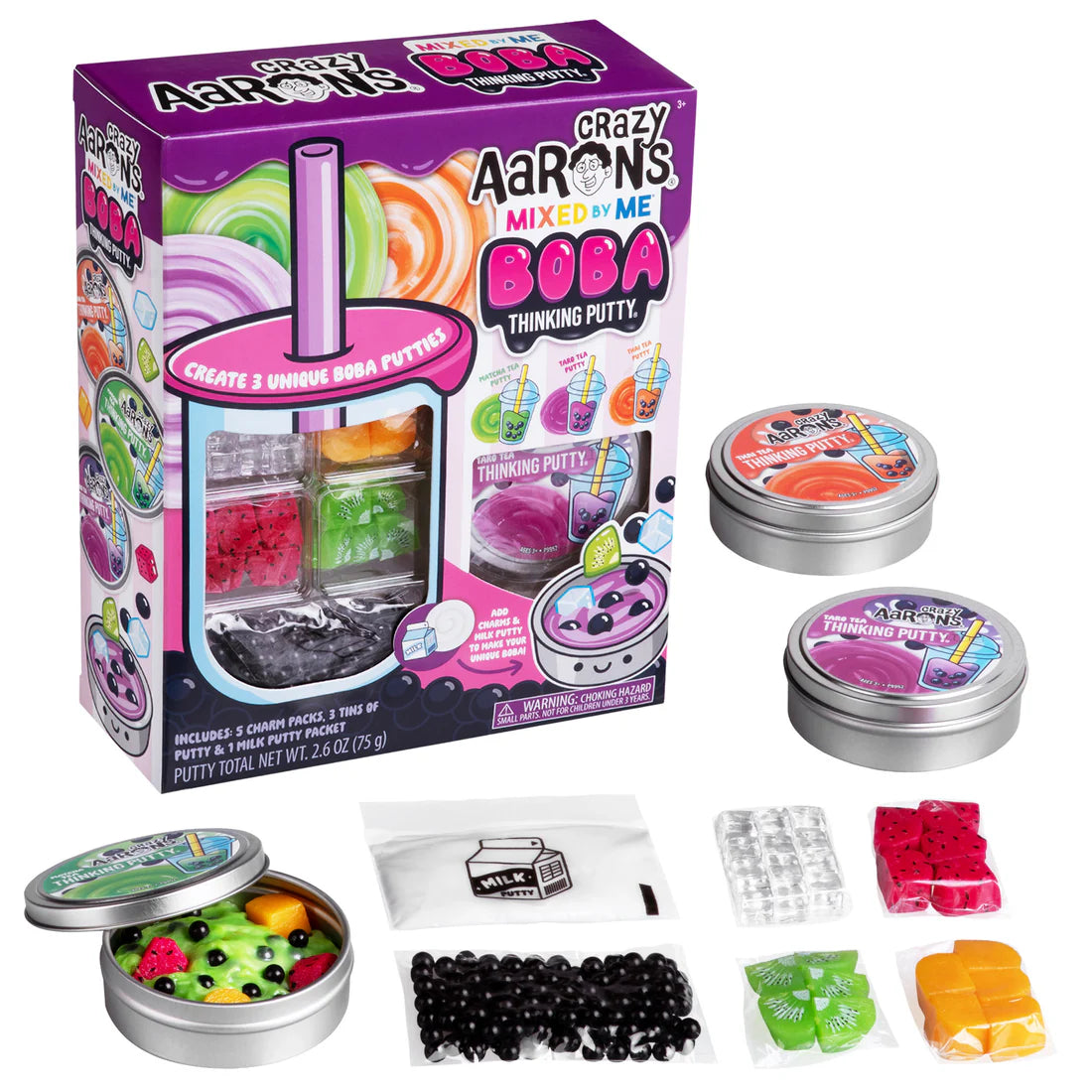 Crazy Aaron's: Thinking Putty: Mixed-by-Me: Boba Tea Kit