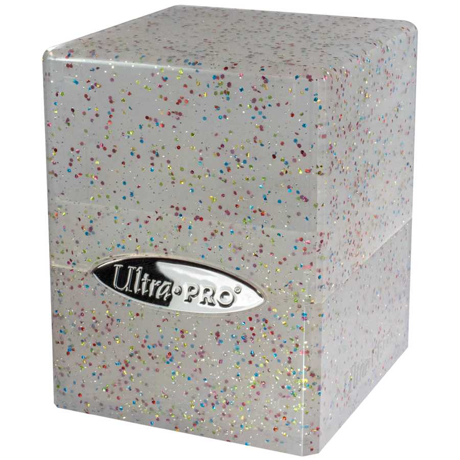 Ultra PRO: Satin Cube: Glitter Clear Deck Box Moonveil Games