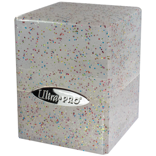 Ultra PRO: Satin Cube: Glitter Clear Deck Box Moonveil Games