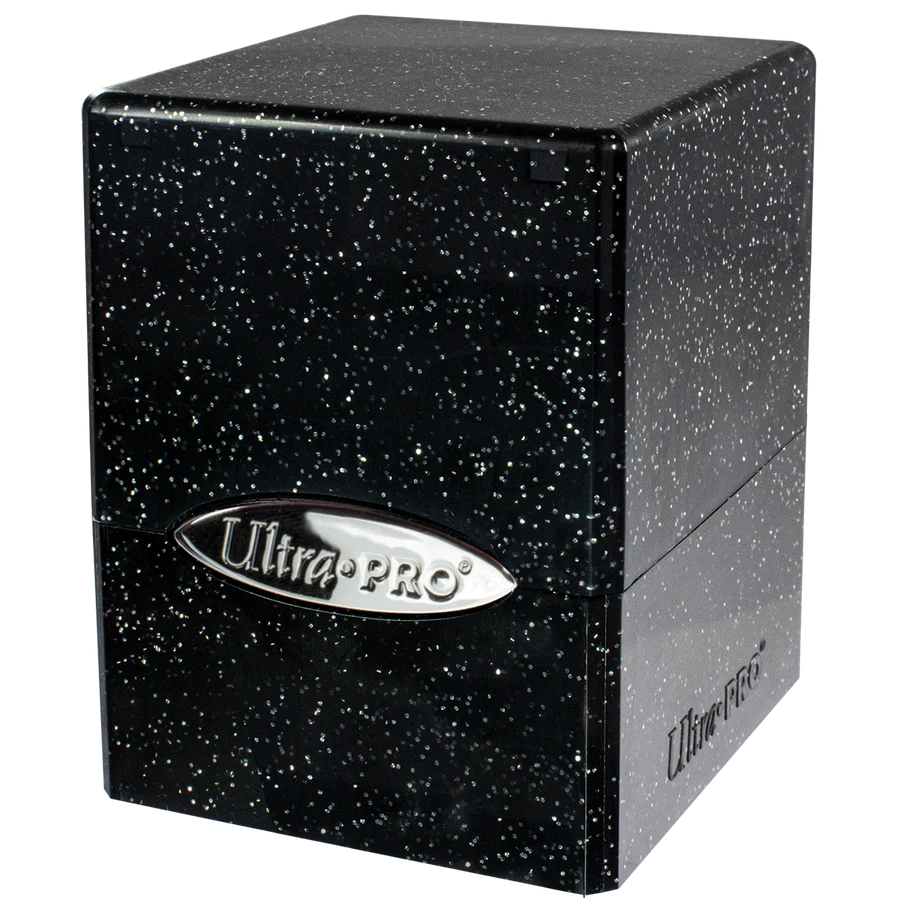 Ultra PRO: Satin Cube: Black Glitter Deck Box Moonveil Games