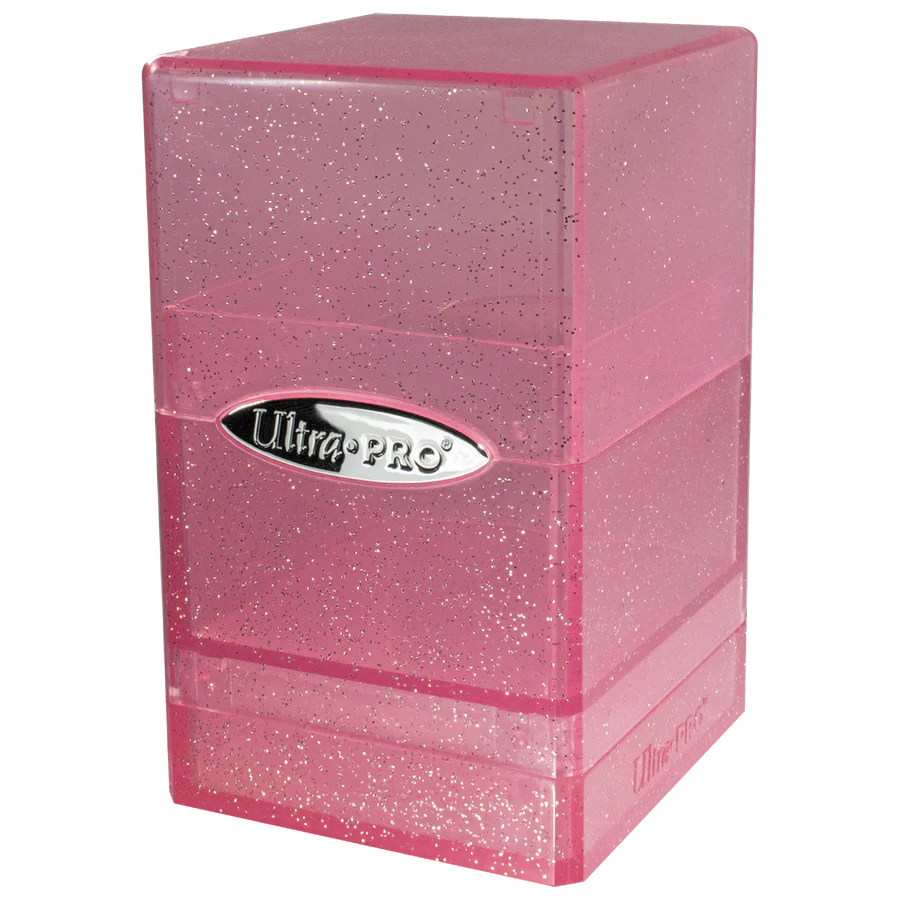 Ultra PRO: Glitter Satin Tower Pink Deck Box Moonveil Games